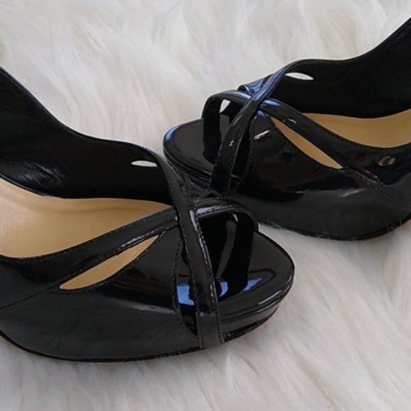 Kate Spade Genna Patent Leather Peep Toe Heels - Picture 8 of 16
